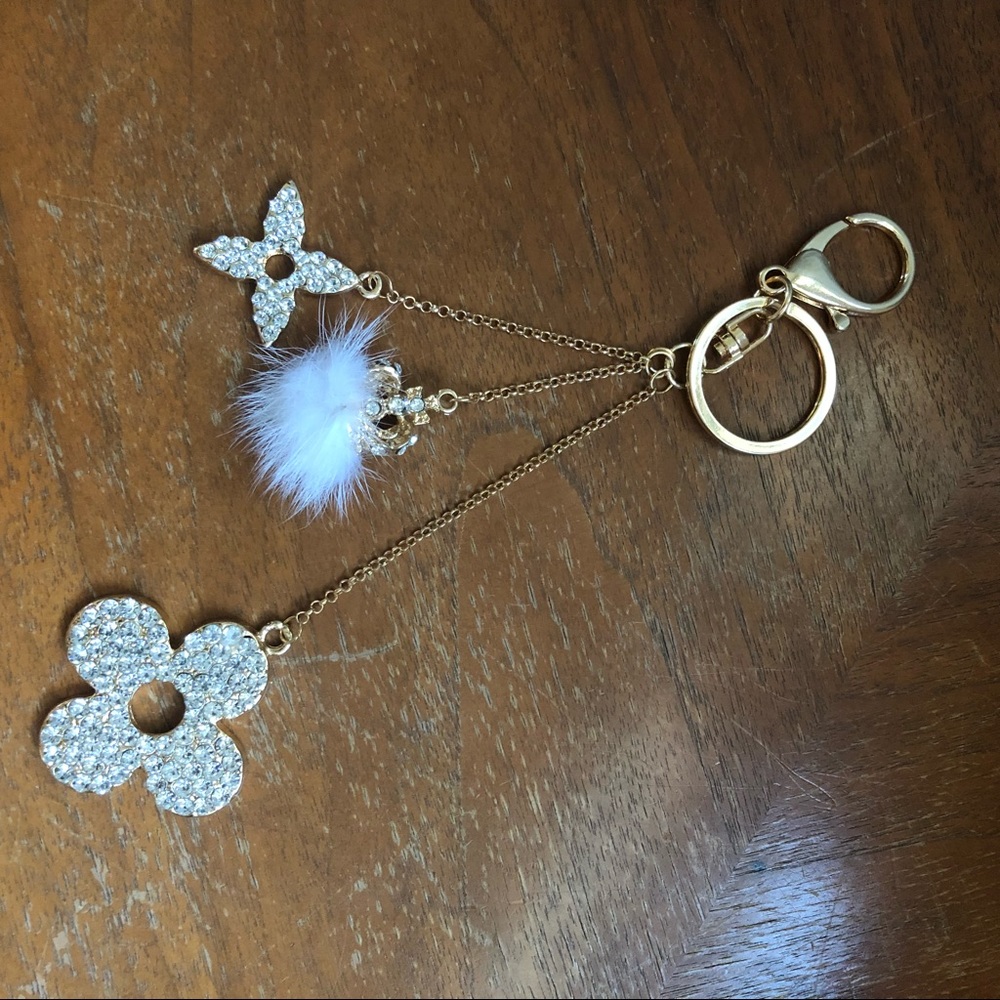Crown & Clover bag charm